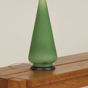 Lampe "cone" en verre dépoli vert, France c. 1990