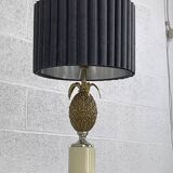 Lampe ananas en laiton vintage
