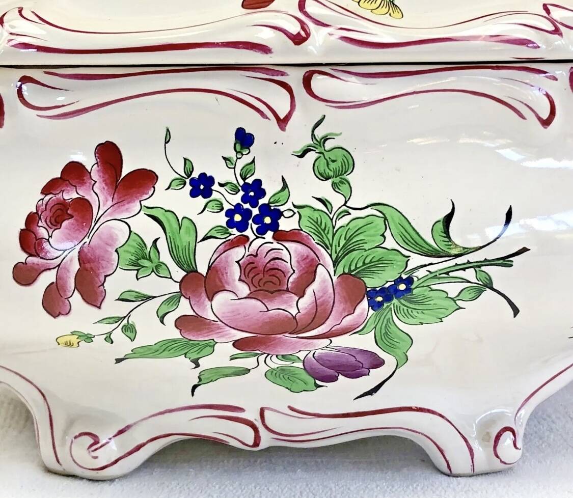 Old Lunéville oval vegetable tureen, street light model