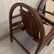 Pair of vintage Baumann armchairs – leather & solid wood – very good condition