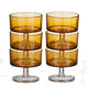 6 Ice or fruit cups in vintage orange glass 1970
