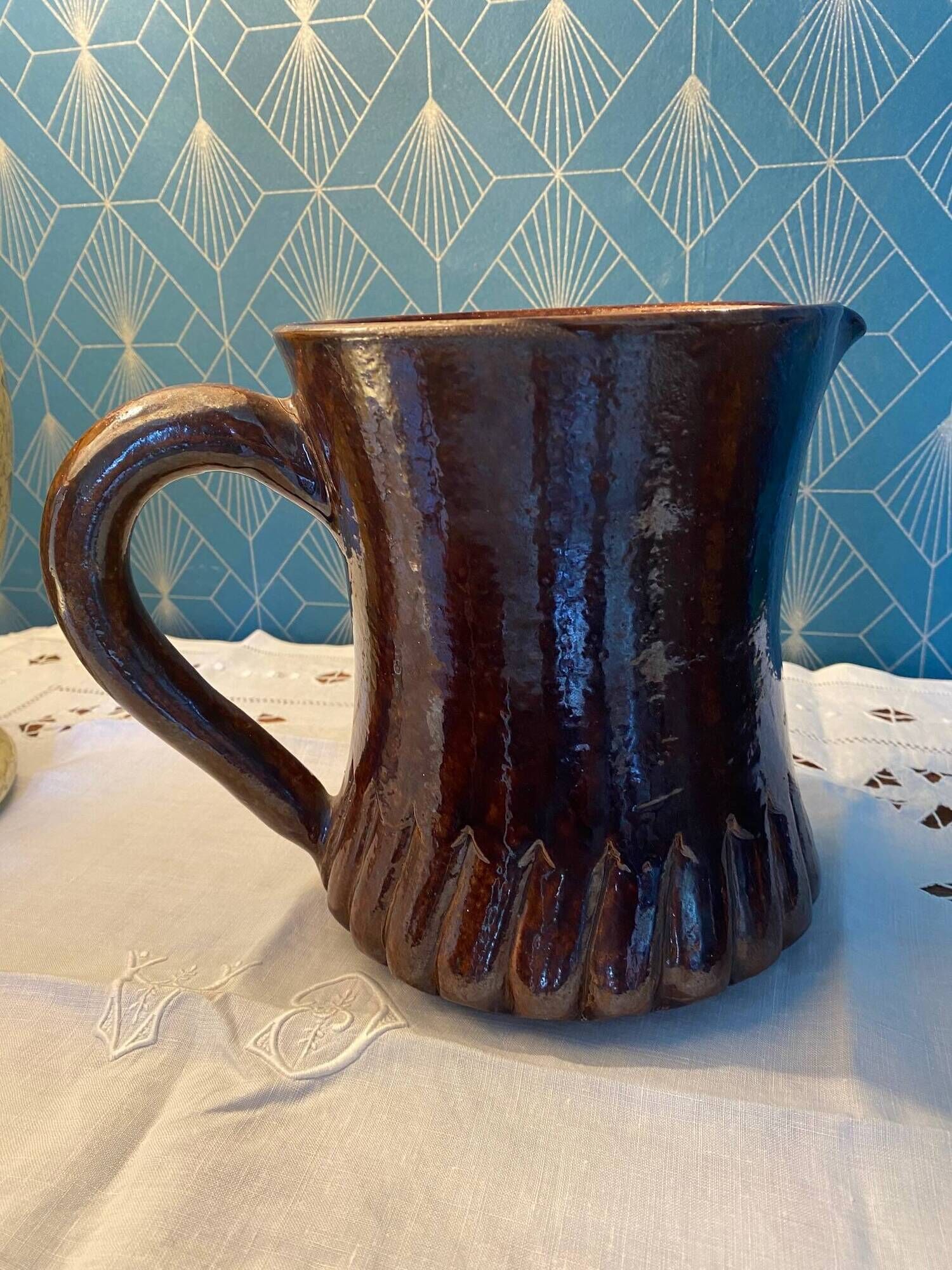 Ceramic pitcher Suzanne Ramié, Madoura 1960s, rare 20cm