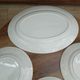 Lot 1 large oval dish and 3 bird plates Green background