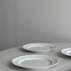 6 assiettes plates en porcelaine blanche