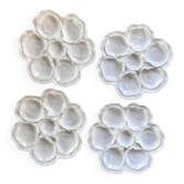 4 assiettes à huîtres porcelaine de Limoges