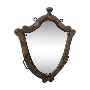 Miroir industriel en bois 55x75cm