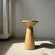 Side table, end of sofa in natural mango monoxyl conical tray H:50cm
