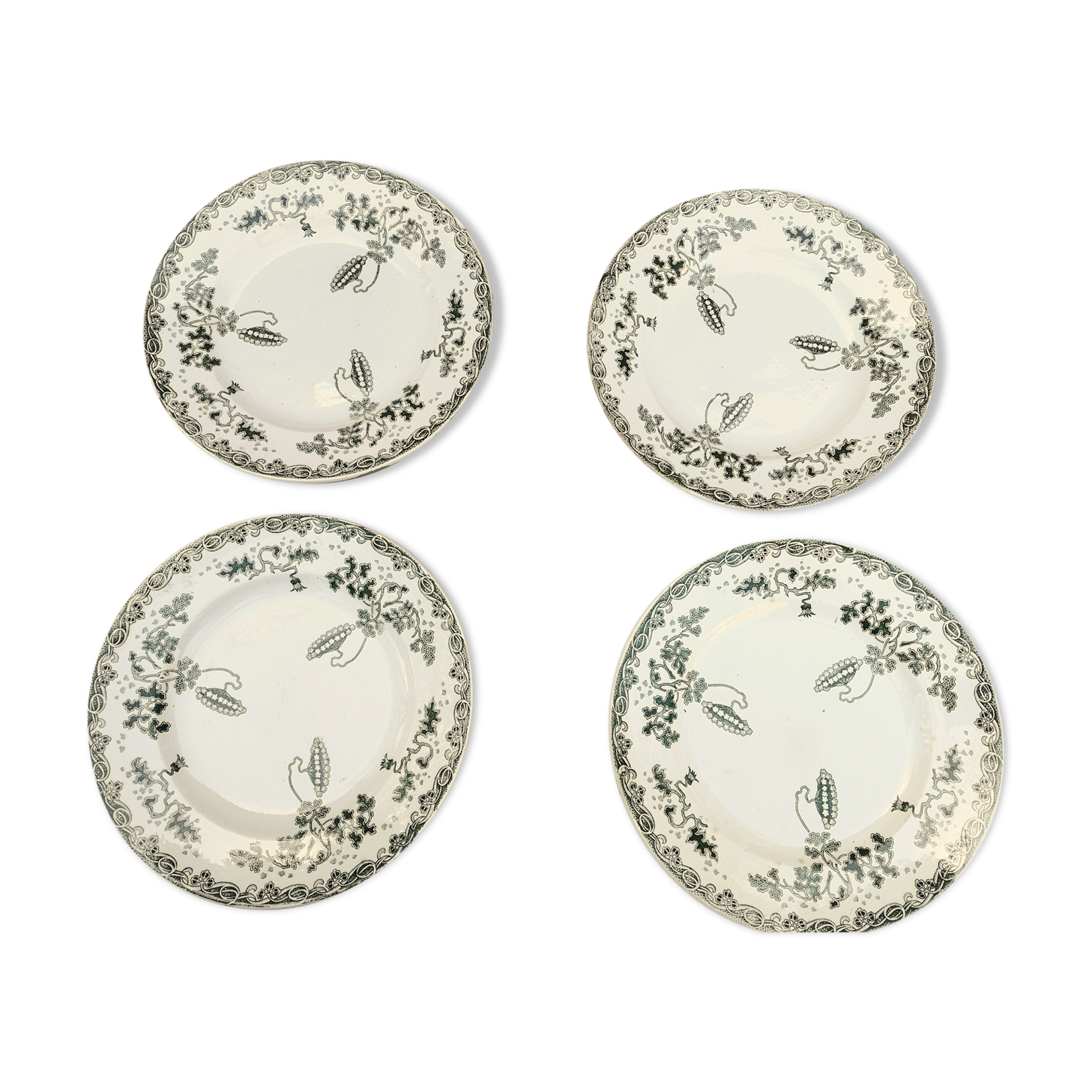 4 plates Terre de Fer Saint Amand Modern Style