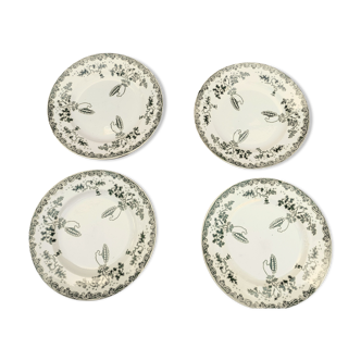 4 plates Terre de Fer Saint Amand Modern Style