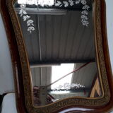 Miroir gravé vintage 1920 - 52x67cm