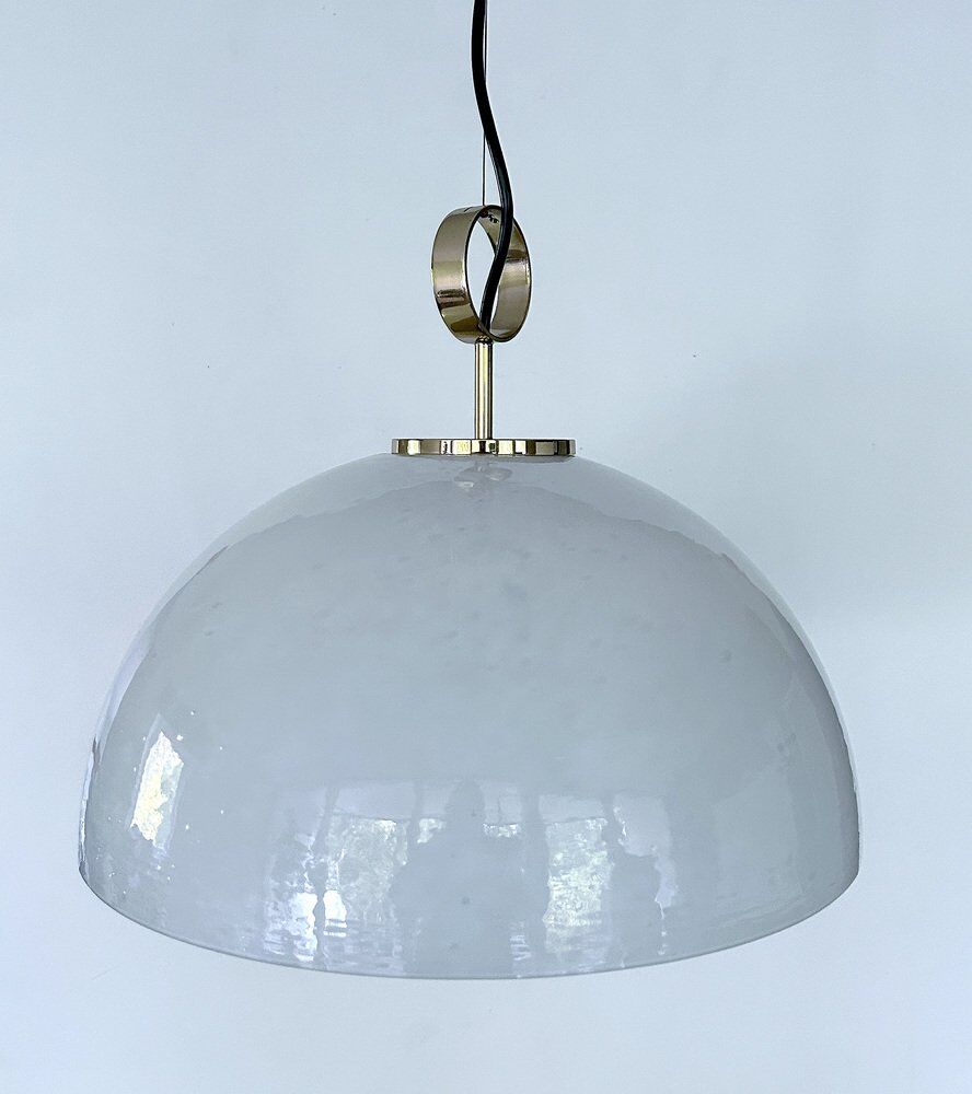 Suspension vintage en verre de Glashütte Limburg, années 1970