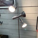 Chrome floor lamp with 3 vintage design spotlights from the 70s