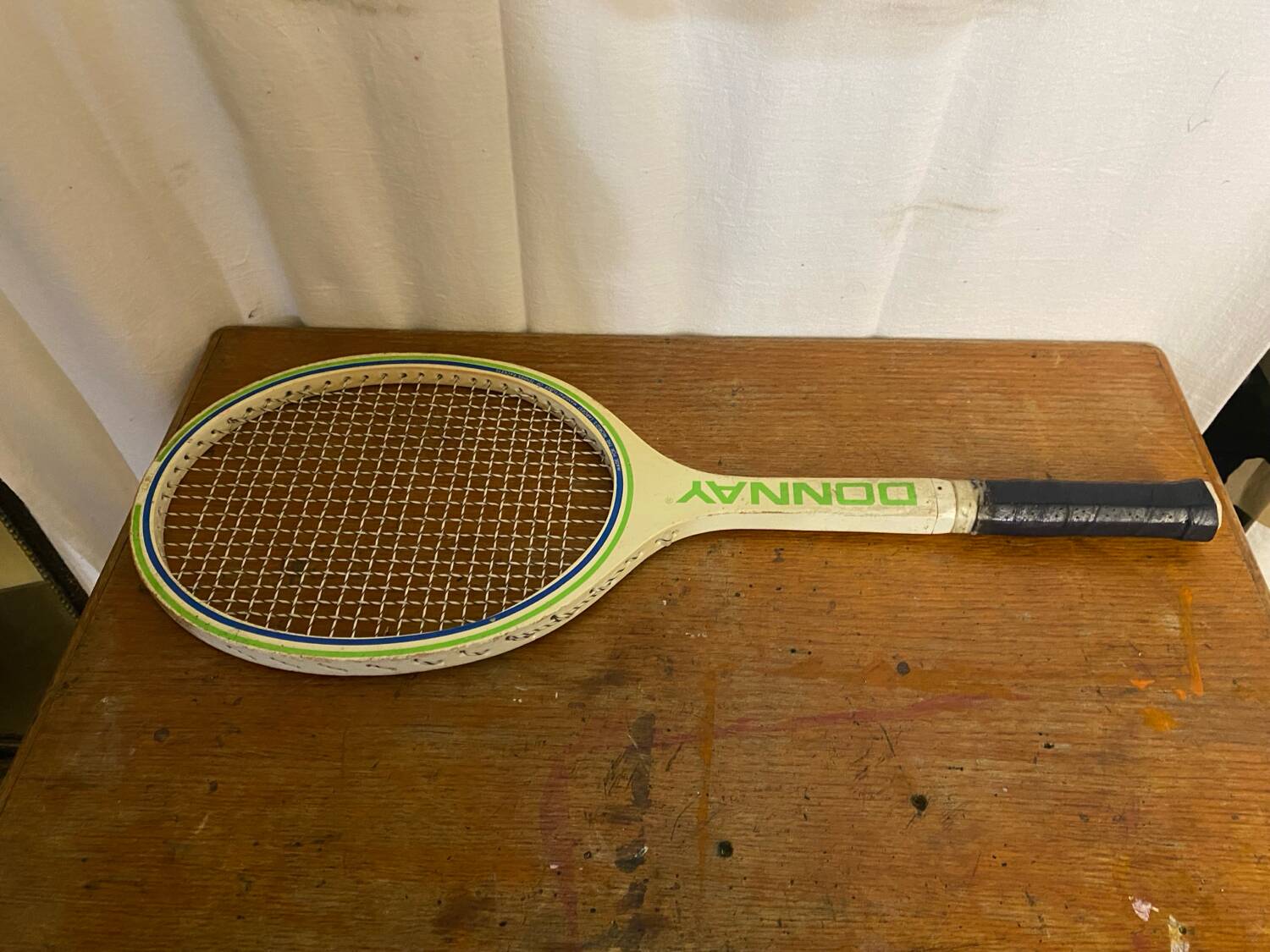 Raquette Ancienne Tennis DONNAY Junior Bois + Étui Vintage