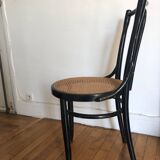 Bistro chair in wood and canework