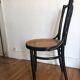 Chaise bistrot en bois et cannage