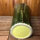 Old vase st clément france green & yellow ceramic vintage #a392