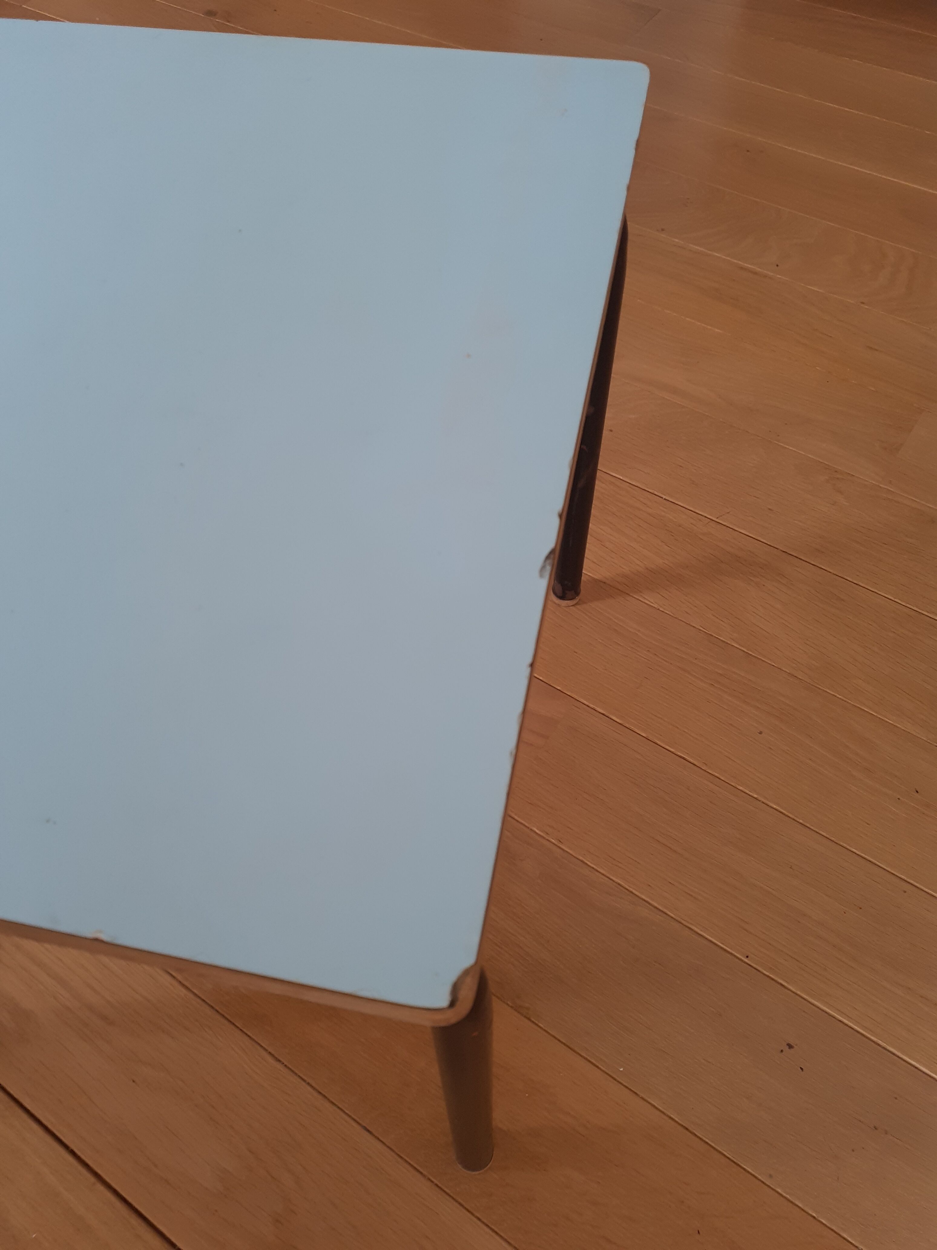 Vintage school table and its small chair