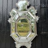 Miroir vénitien en verre de Murano, vers 1930