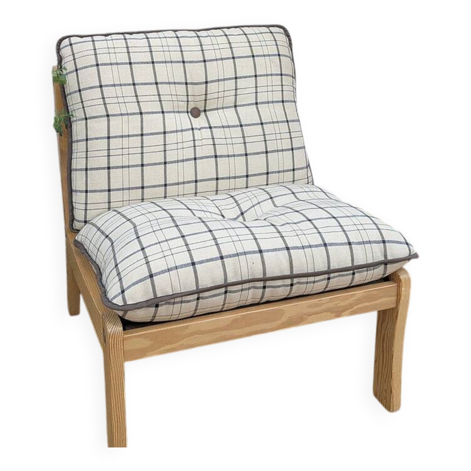 Vintage pine armchair, 1970s