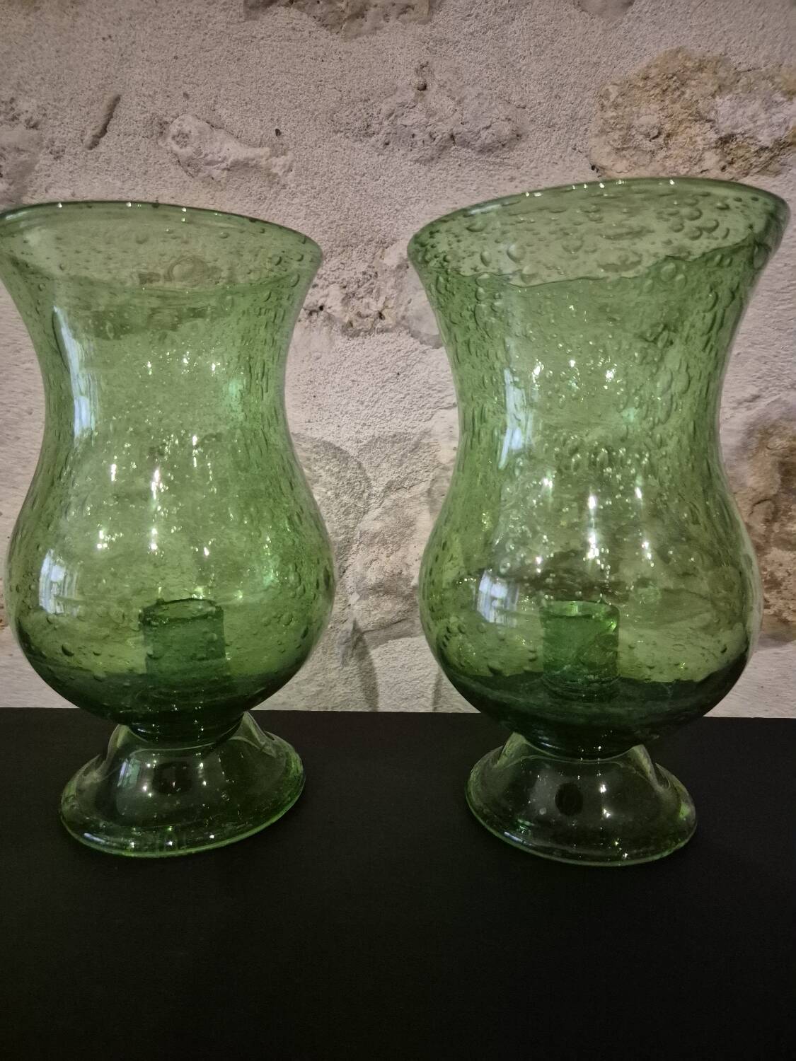 Glass candle holders