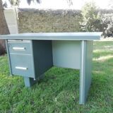 Bureau en métal vert années 50