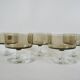 Set of 5 70s Luminarc smoked glass champagne glasses