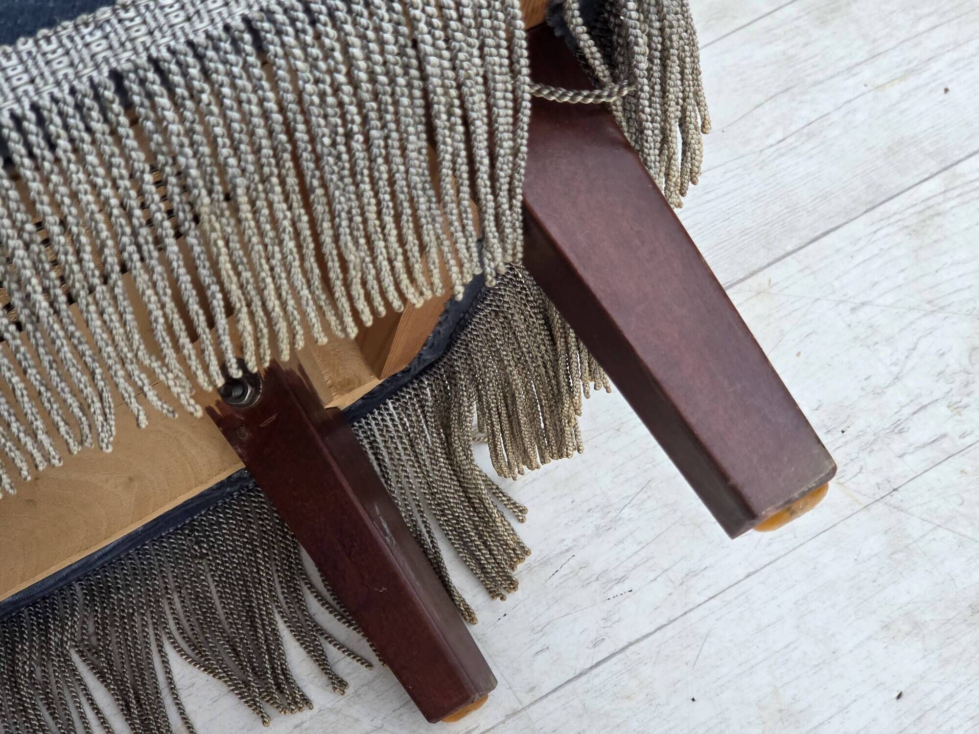 1970s, Danish armchair, furniture velour, beech wood.