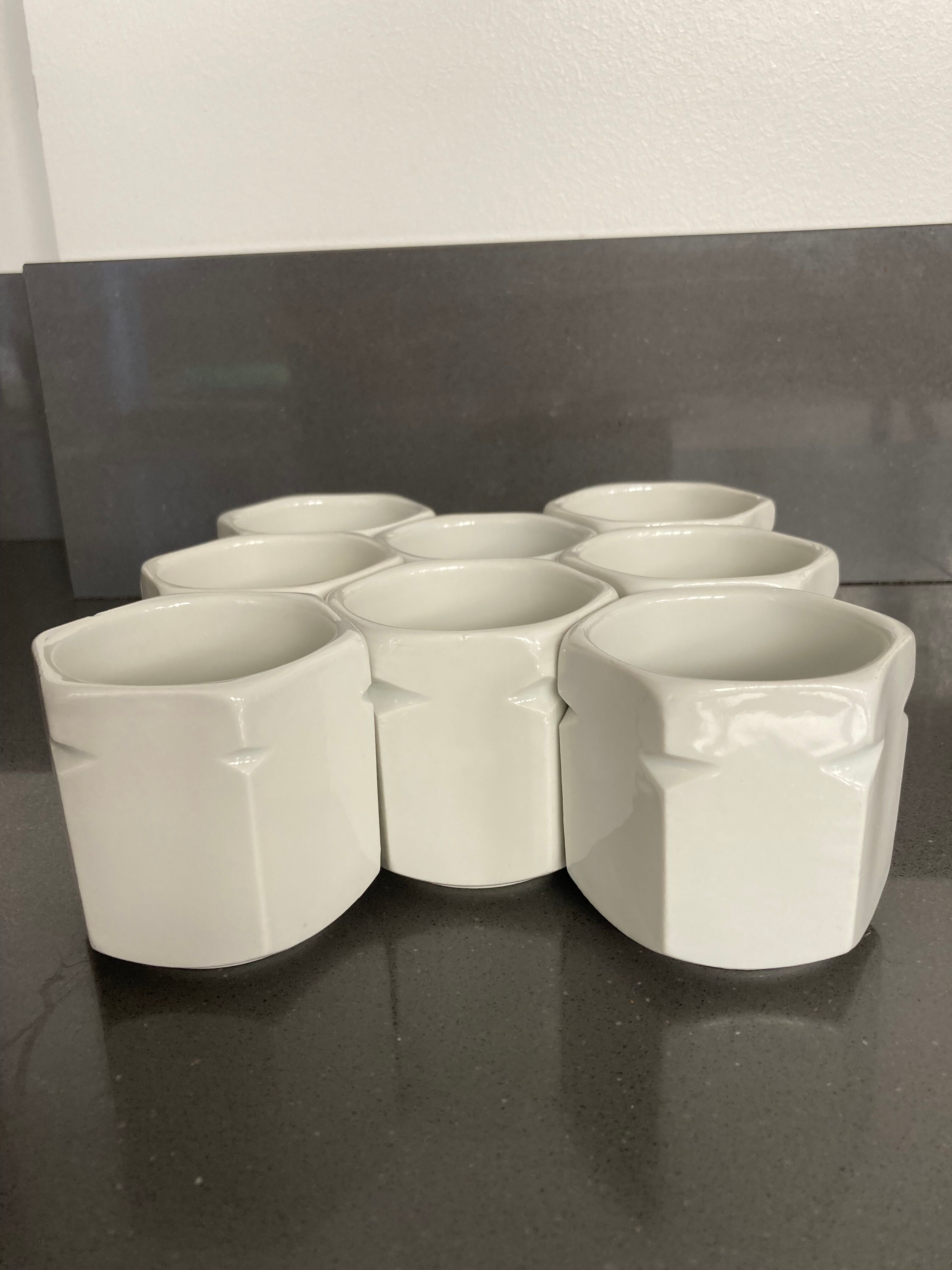 set of 8 jars yogurt porcelain Yalacta