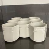 set of 8 jars yogurt porcelain Yalacta