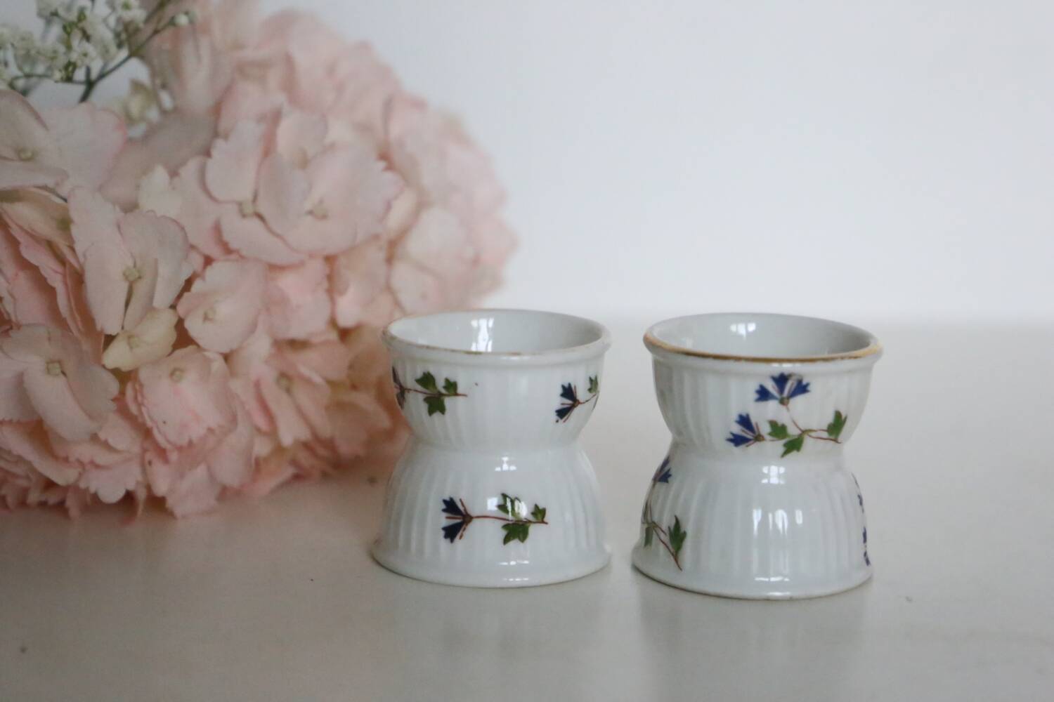 Pair of porcelain egg cups