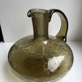 Glass decanter Biot 60s 70s