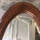 Swivel wooden mirror on stand