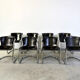 Vintage dining chairs by Willy Rizzo for Cidue set of 8, 1970s