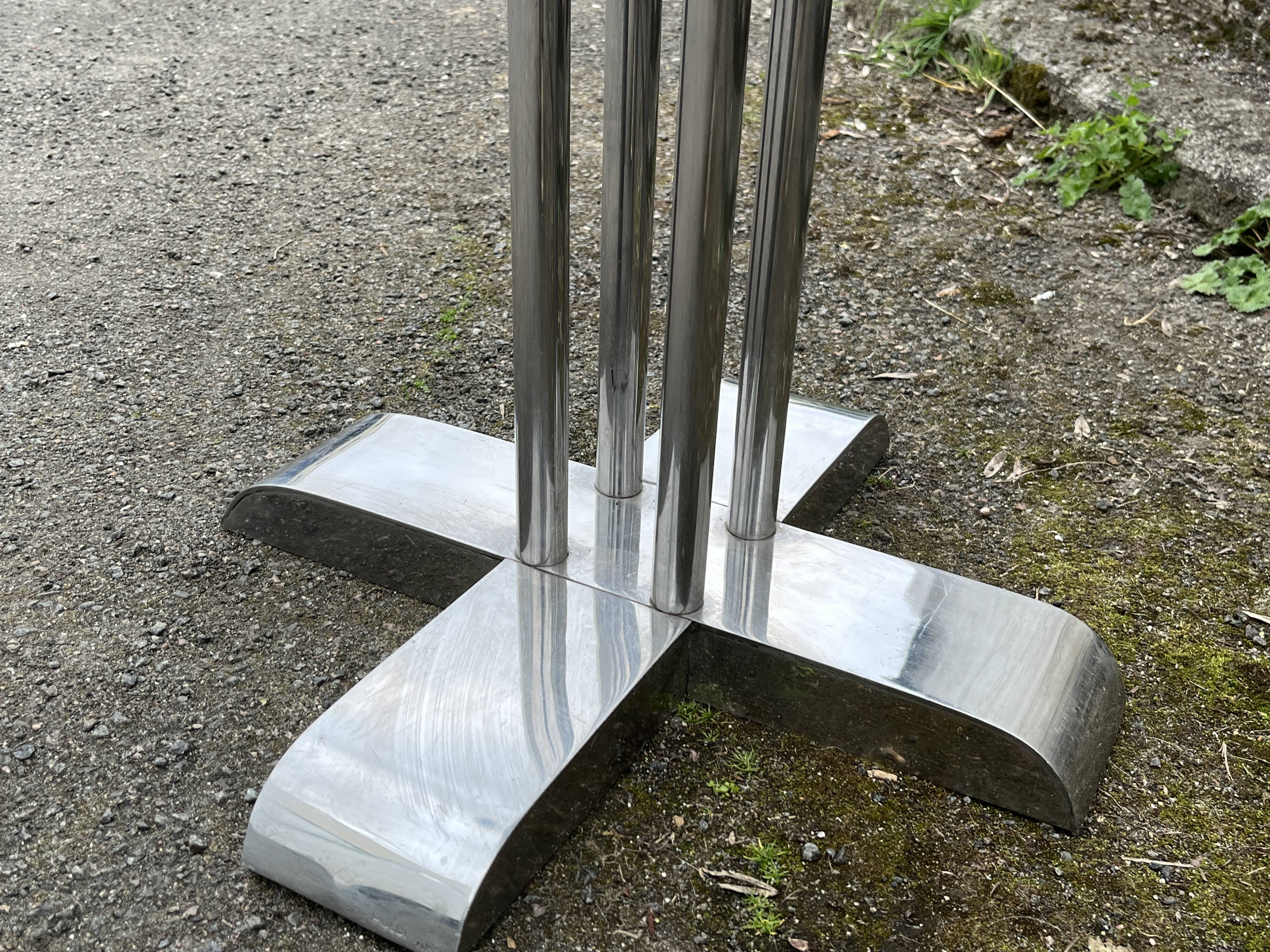 Modern round metal side table