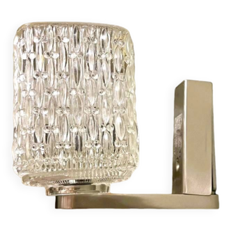 Portuguese mid-century retro glass wall sconce lamp