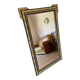 Authentic Antique Mercury Mirror with Parcloses and Ears – Golden Patina