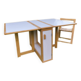 Ensemble 4 chaises style Aldo Jacober et table papillon