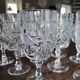 Set of 11 glasses in chiseled ancient rock crystal