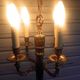 Antique gilded bronze chandelier in Louis XVI style, 4 lights, in working condition - 3.2 kg!