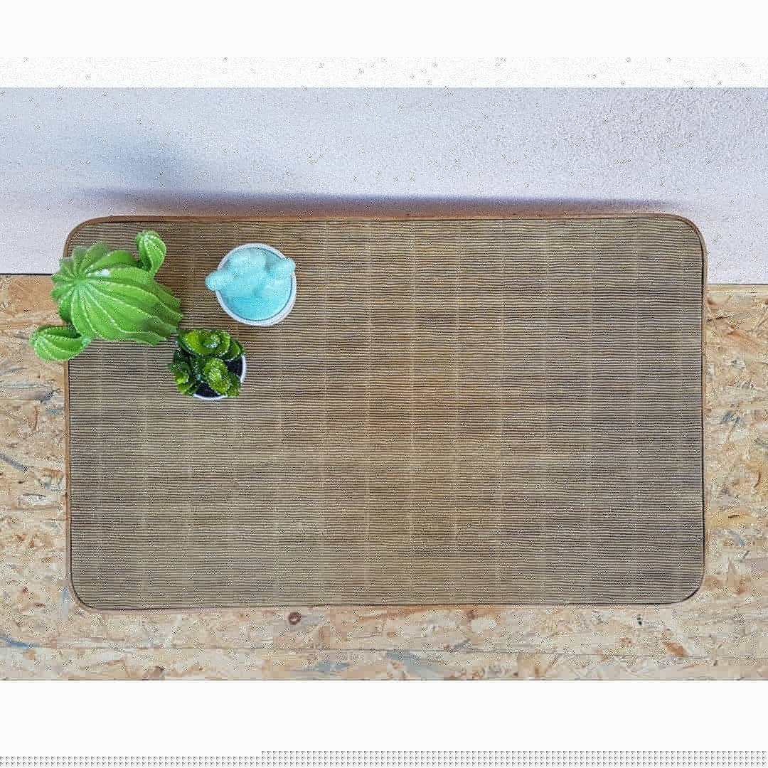 Coffee table rattan wicker years 50-60 vintage