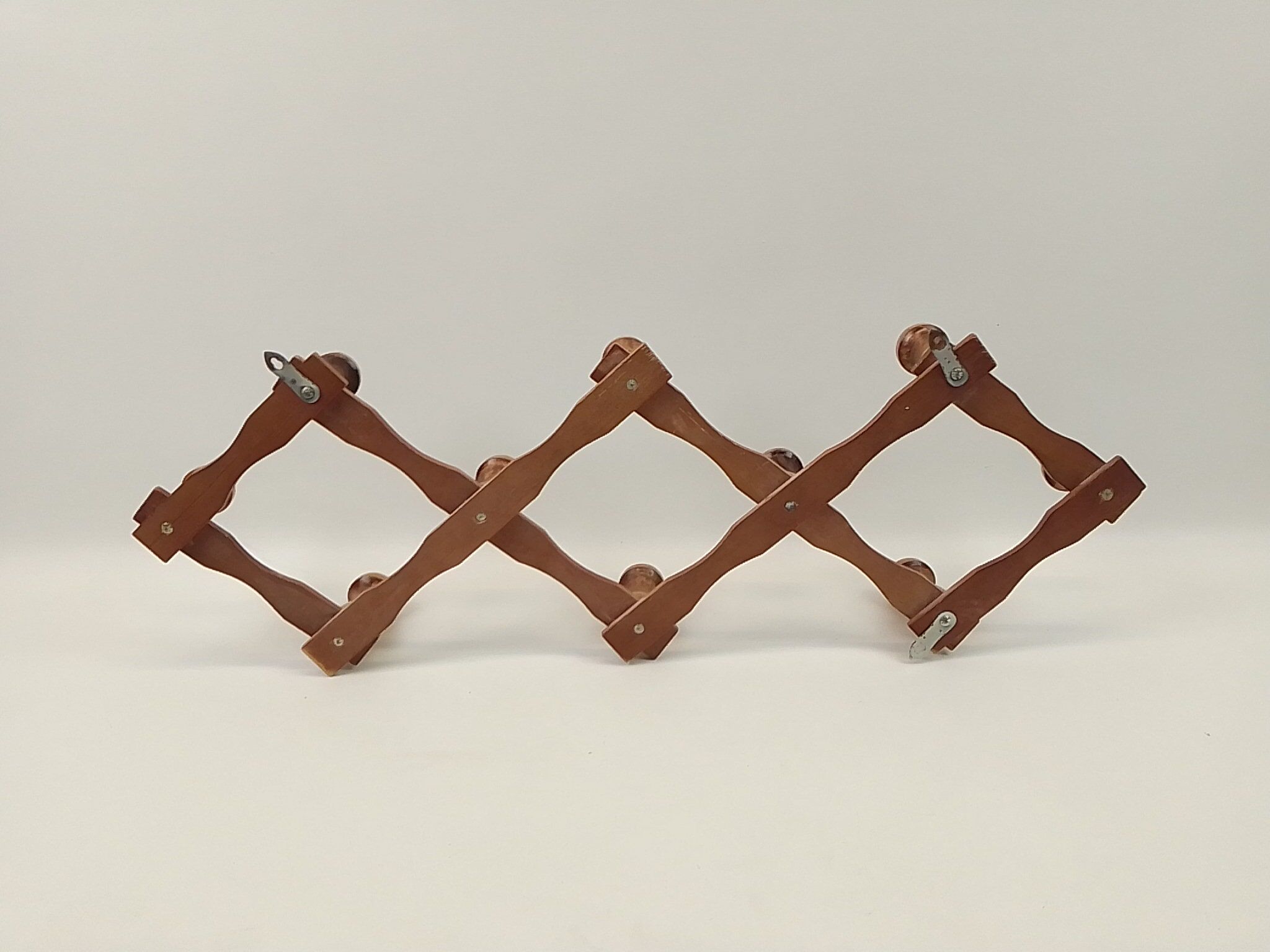 Rustic accordion coat holder 10 hooks