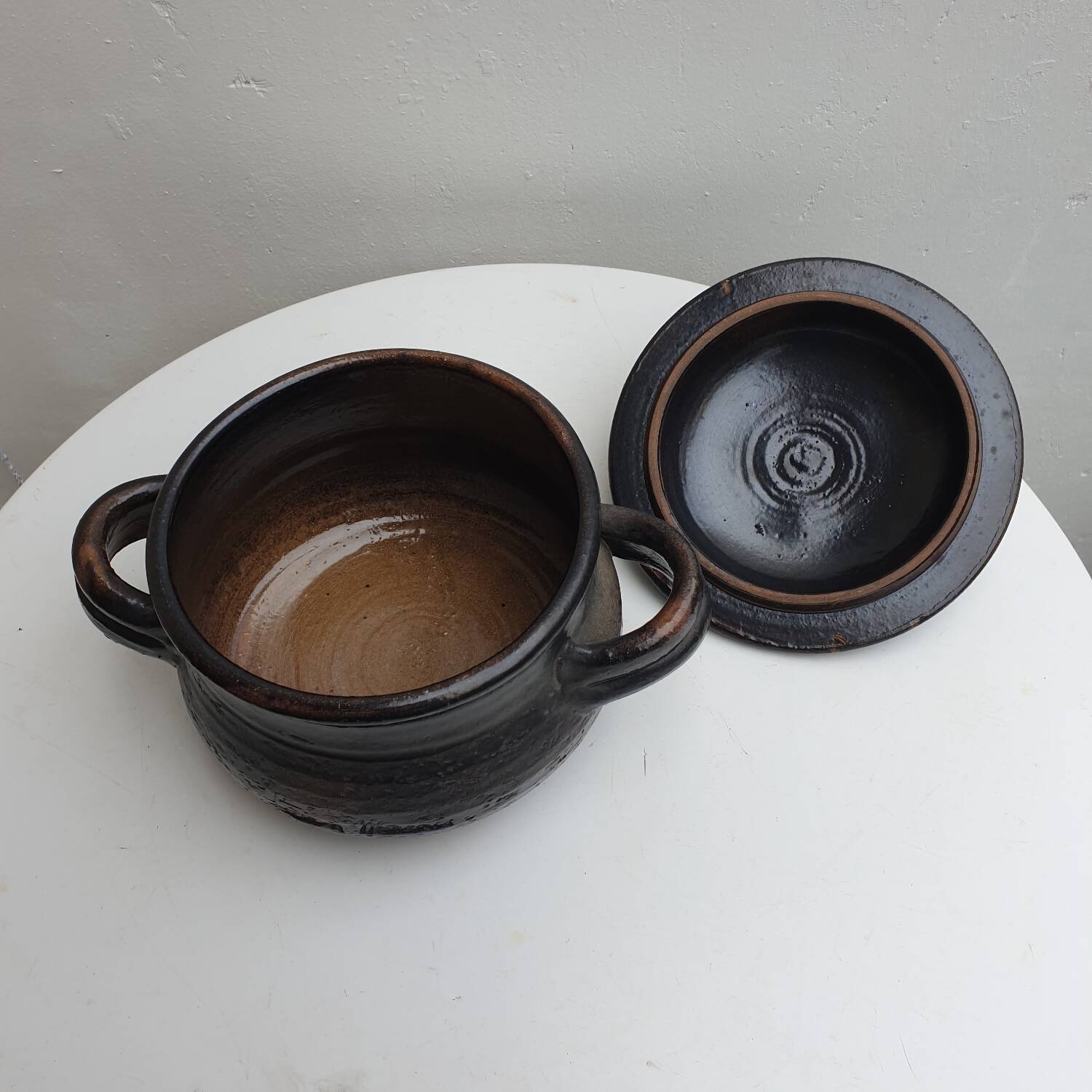 Ceramic by Jean Marais Marmite Covered pot Vallauris 1960s 1970s