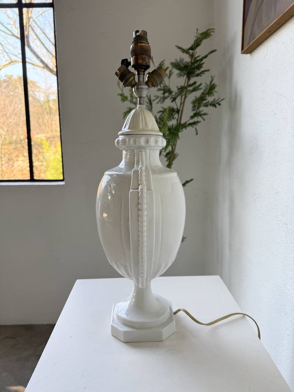 1940s ceramic lamp base