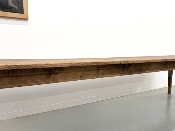 Table de Ferme XXL en Pin – Pieds Fuseaux – L367 cm