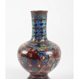 Pair of cloisonné bronze vases, china, xixth century