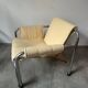 1980s armchair with yellow bouclé upholstery