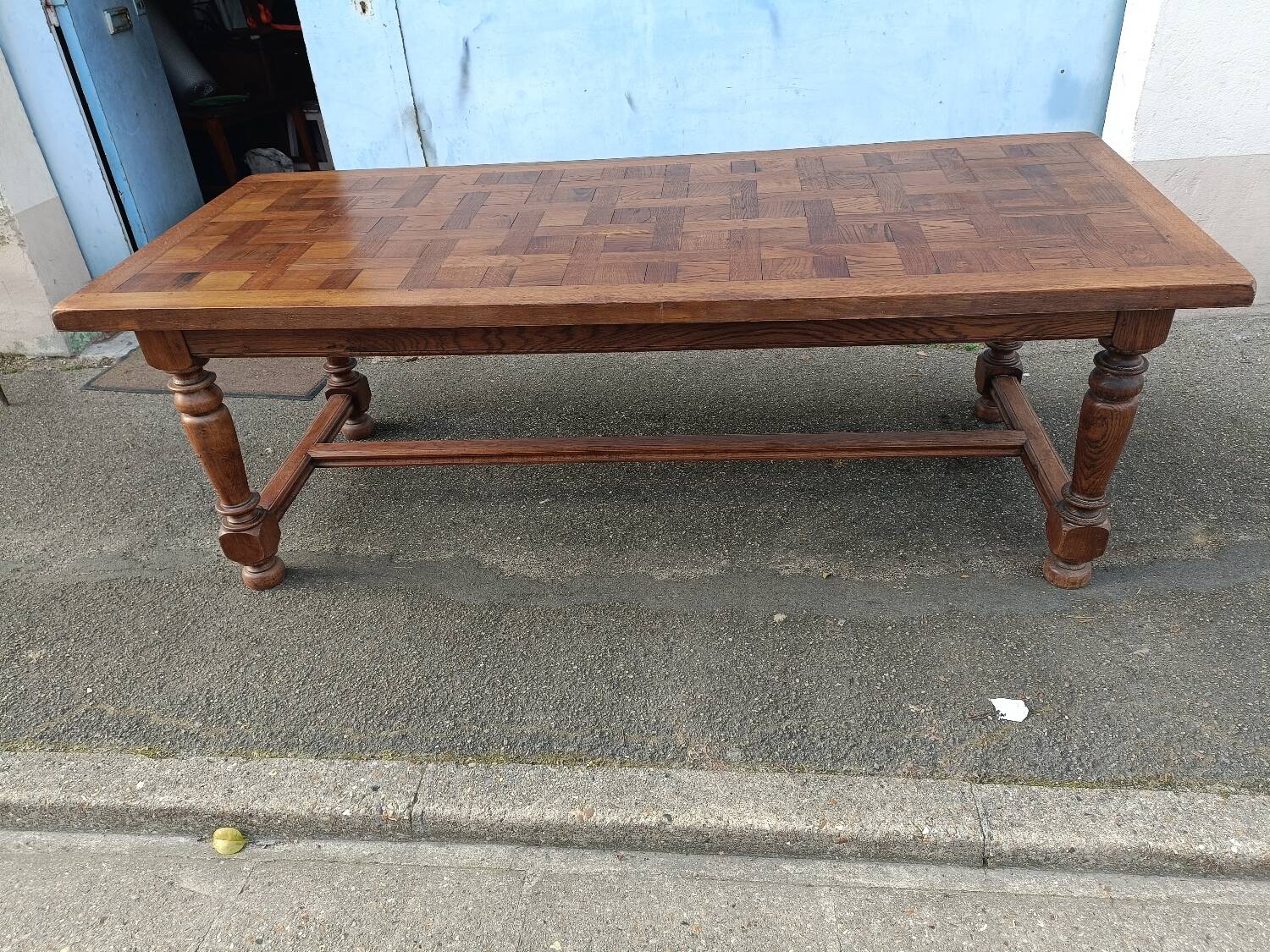 Large oak farmhouse table