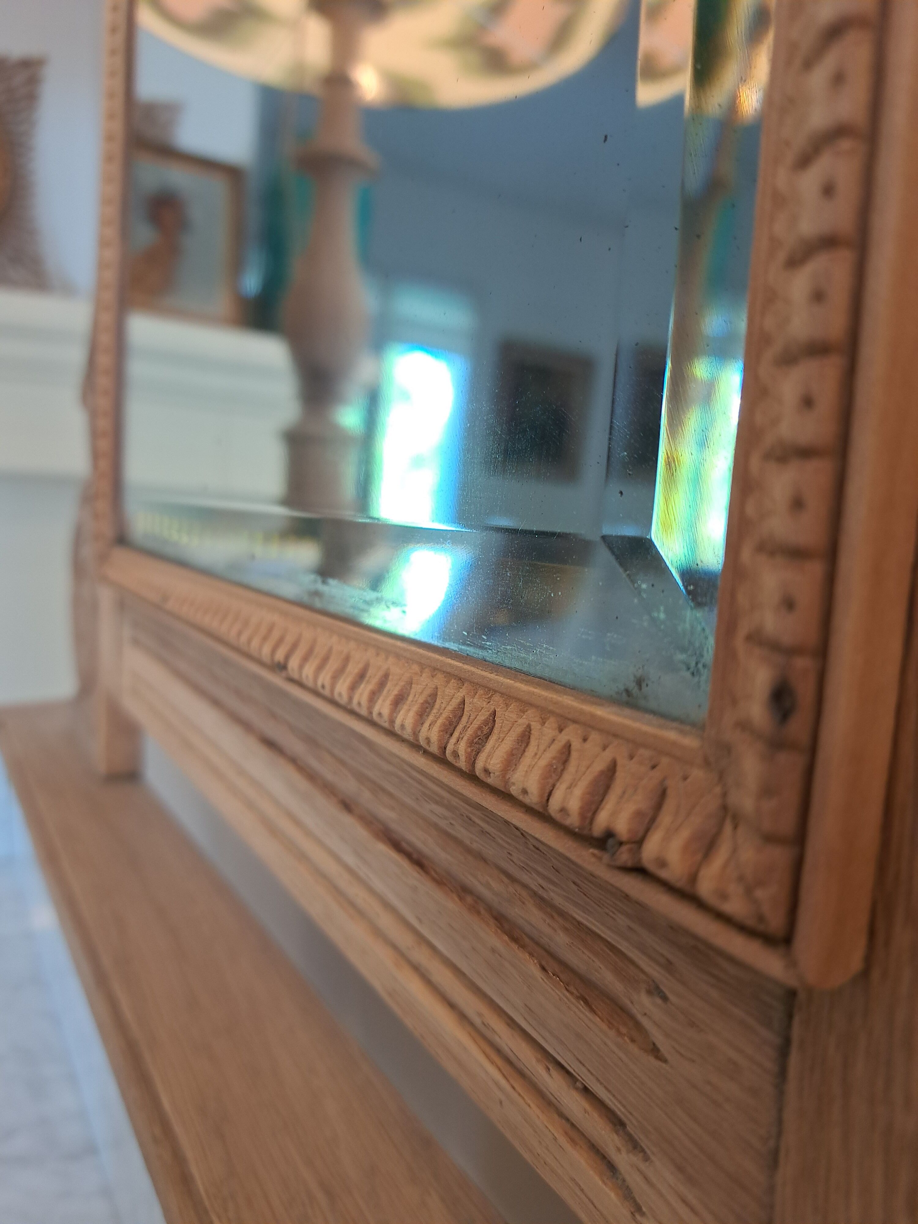Bathroom cabinet with marble top in Henri II style