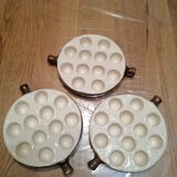 Set of 3 ceramic snail dishes