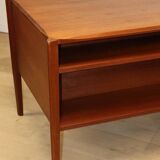 Vintage desk by Wilhelm Renz in double-sided teak, 1960s